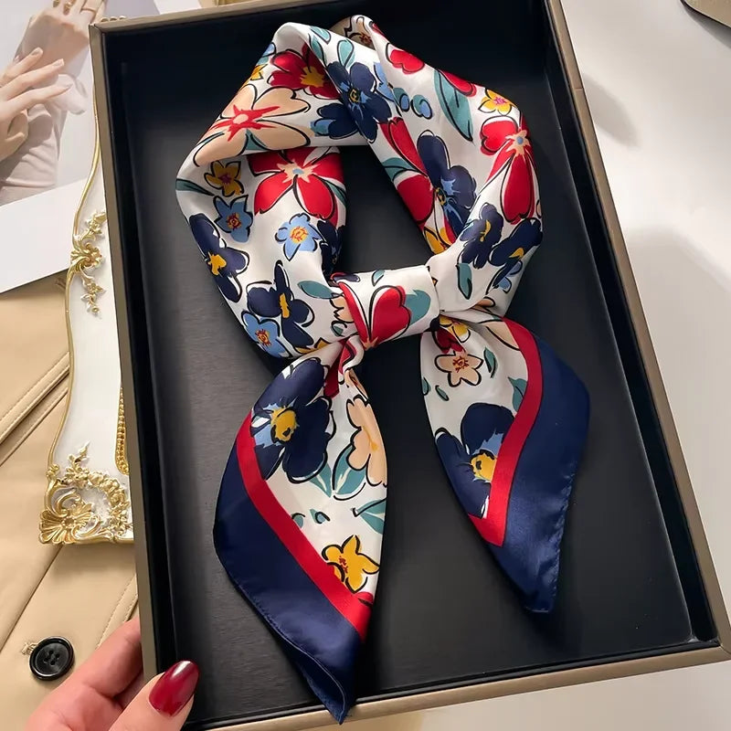 1PC 68cm Graffiti Printed Scarf Women'S Autumn and Winter Polyester Fiber Scarf Fashion Versatile Clothes Bag Accessories Scarfs